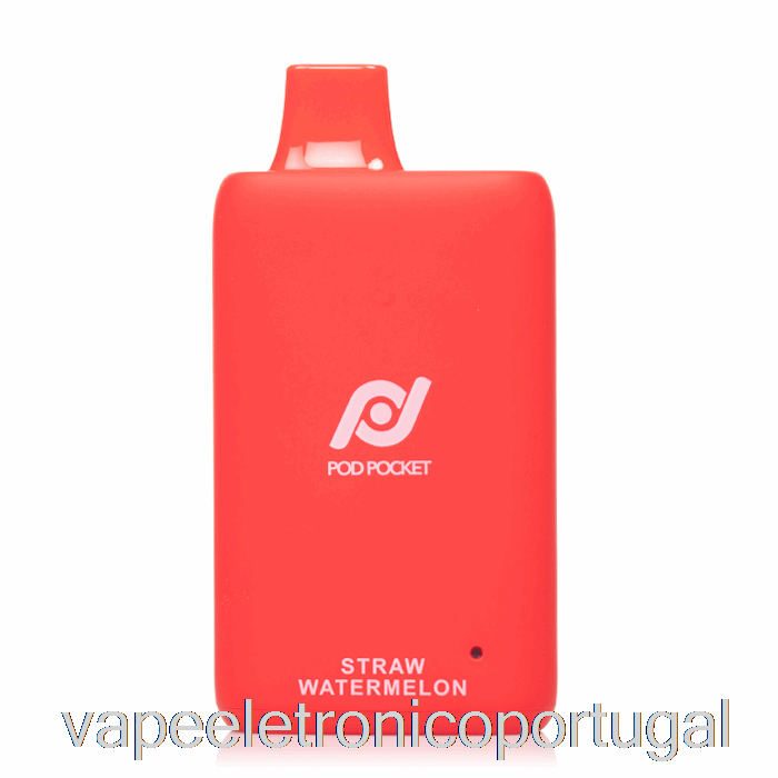 Vape Eletronico Pod Pocket 7500 Canudo Descartável Melancia